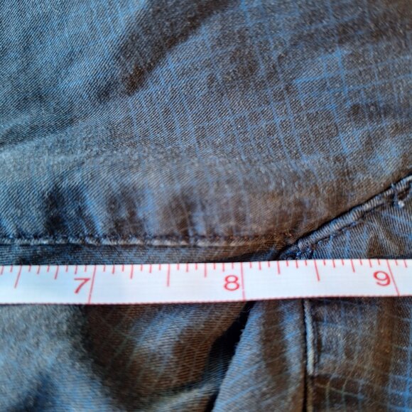 Calvin Klein Shorts Men’s Size 38 Blue Squares 100% Cotton Flat Front Pockets - Picture 5 of 10